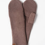 Open Slit Mittens - Mocha - FINAL SALE