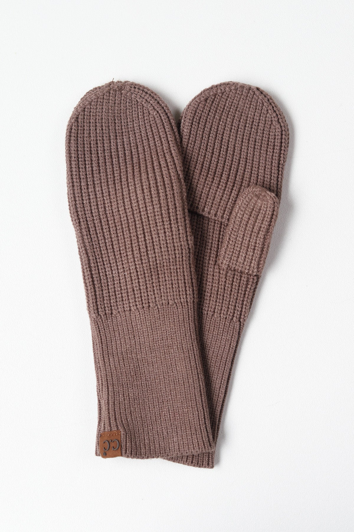 Open Slit Mittens - Mocha - FINAL SALE