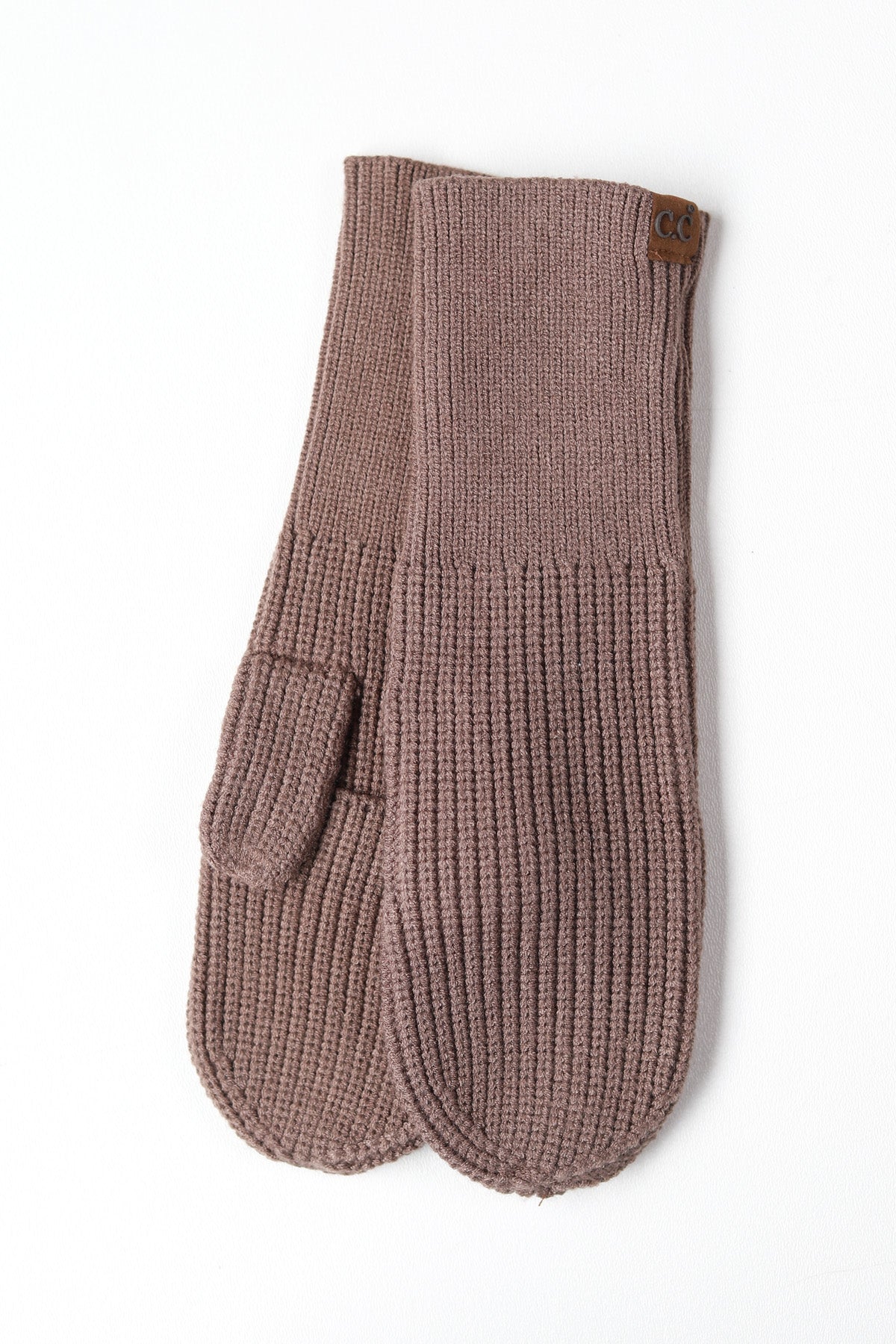 Open Slit Mittens - Mocha - FINAL SALE