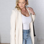 Paige Classic Oversized Linen Blazer - Natural