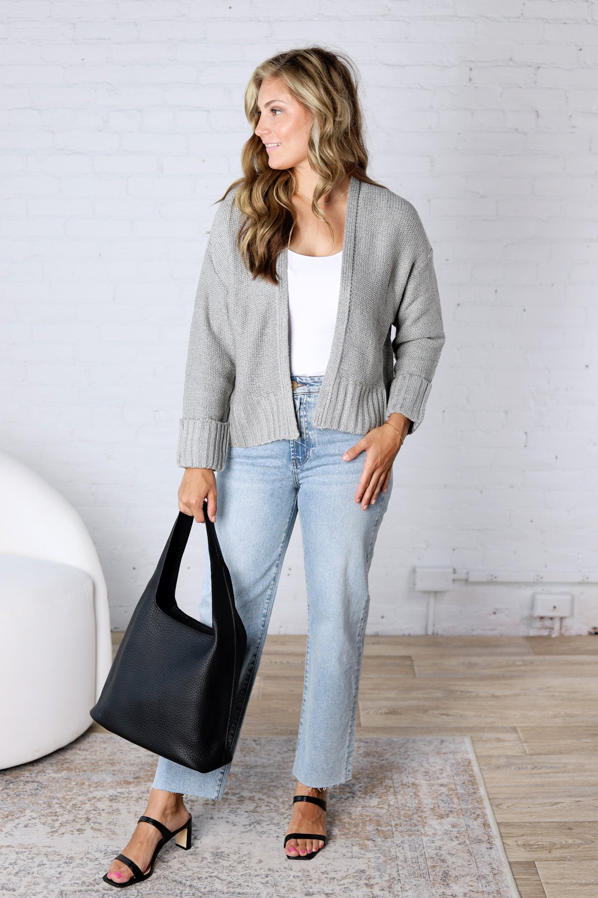 Palmer Lightweight Knit Sweater Cardigan - Mint FINAL SALE