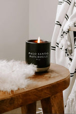 Palo Santo 12 oz. Soy Candle - Black Stoneware