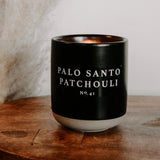 Palo Santo 12 oz. Soy Candle - Black Stoneware