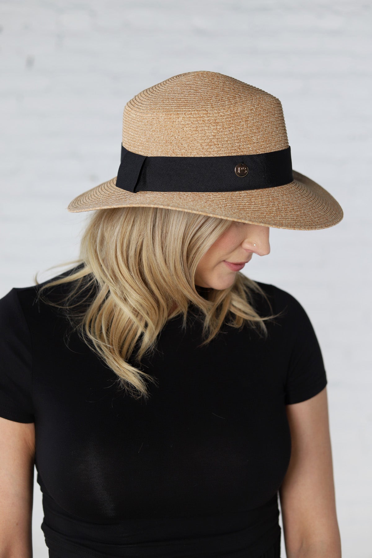Panama Piper Straw Hat - Black