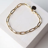 Paperclip Chain Bracelet - Gold - Baubles + Bobbies