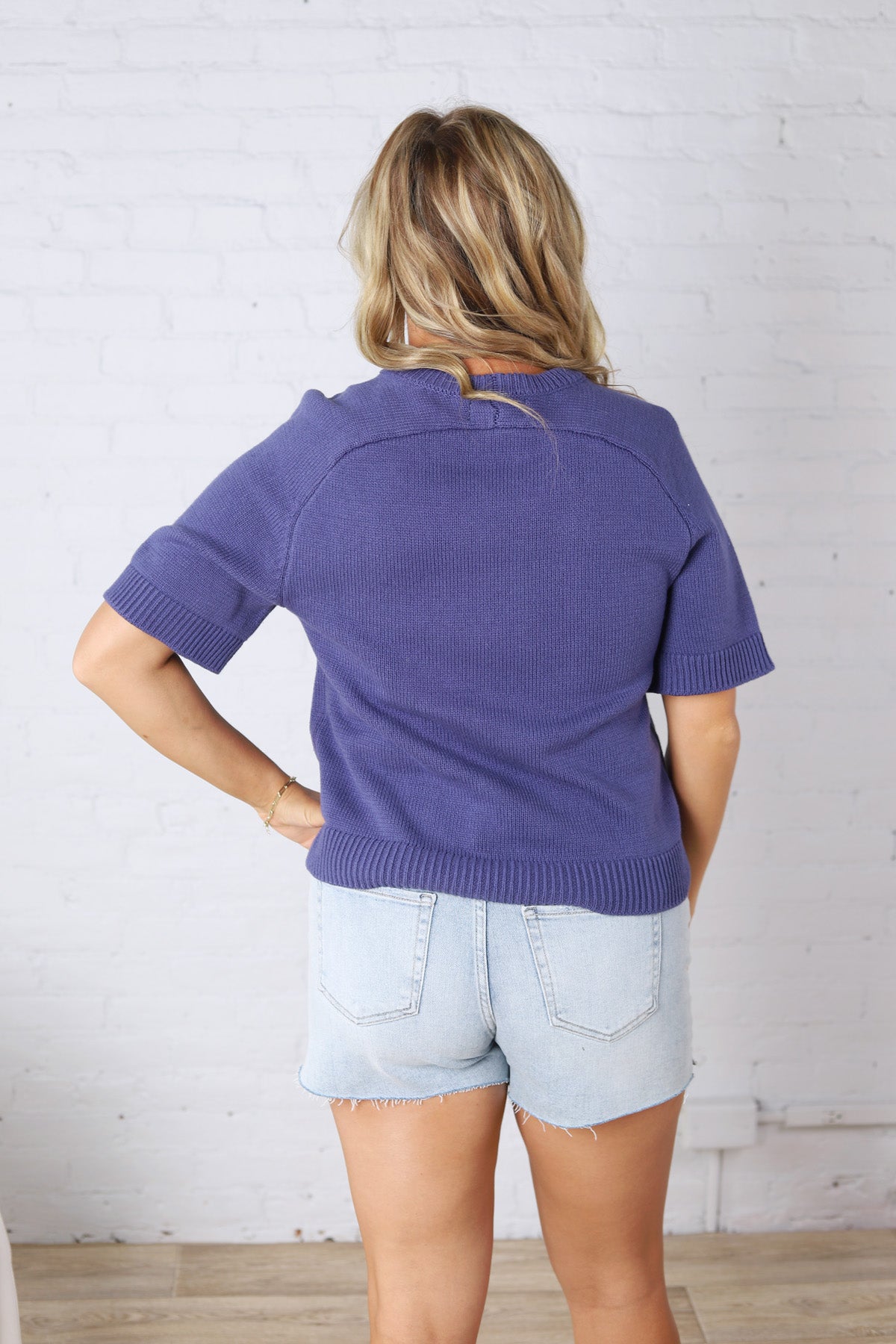 Parker Essential Sweater Top with Raglan Sleeves - Deep Sapphire