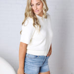 Parker Essential Sweater Top with Raglan Sleeves - Ivory