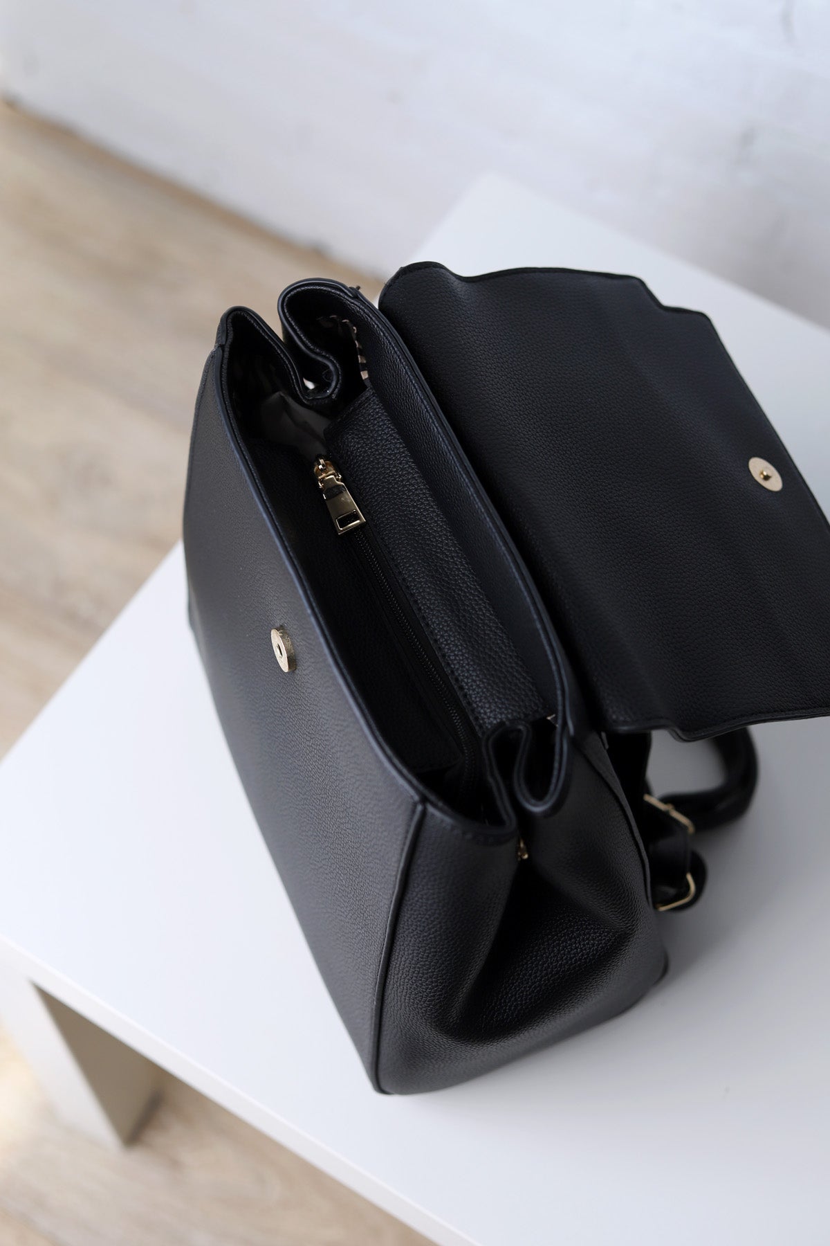 Paulette Structured Backpack - Black