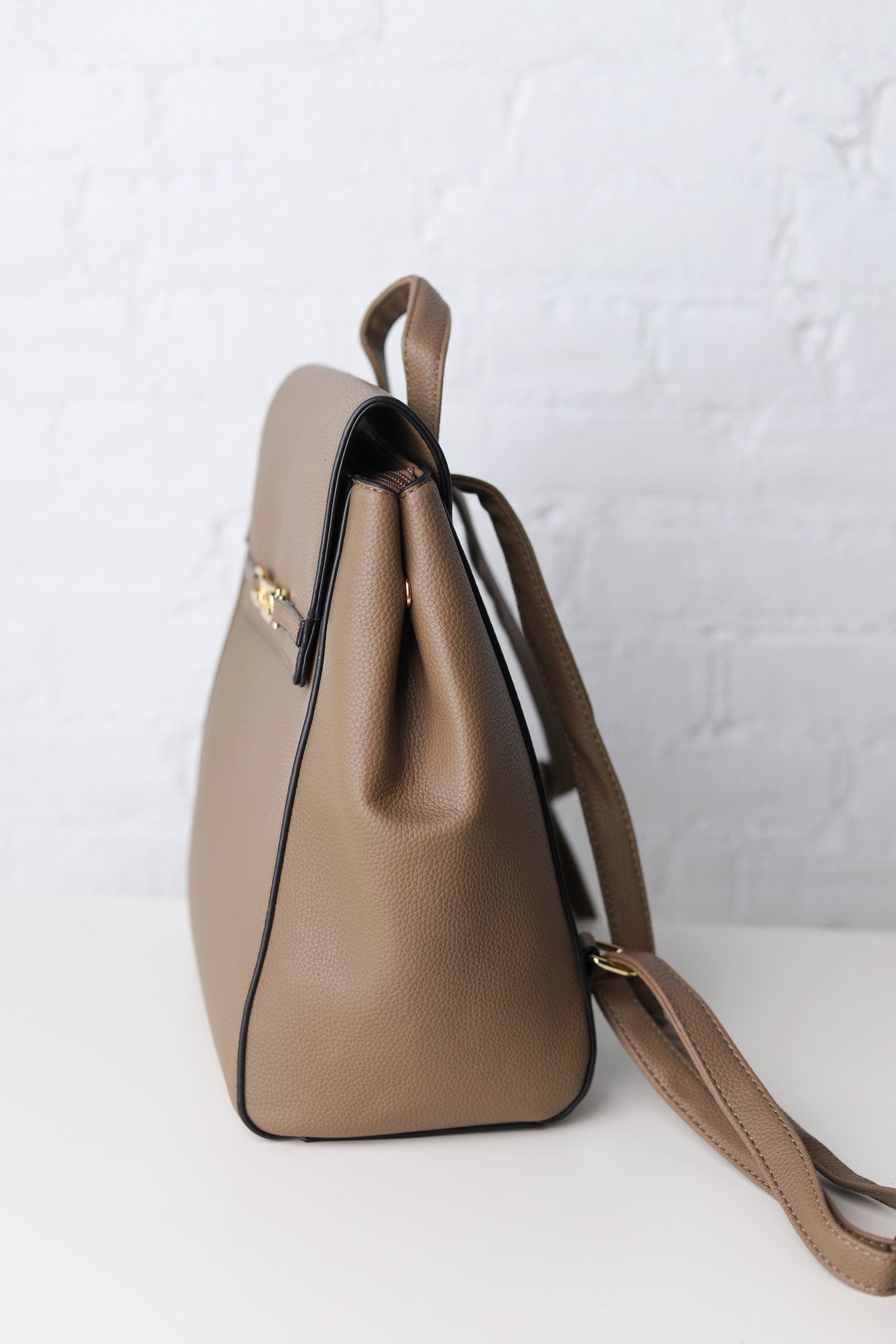 Paulette Structured Backpack - Earth Taupe