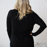 Paxtyn Oversized High Neck Sweater - Black - FINAL SALE