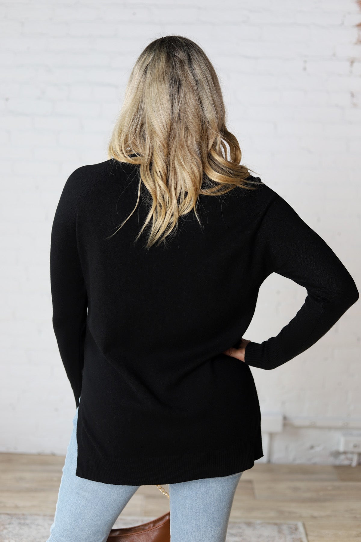 Paxtyn Oversized High Neck Sweater - Black - FINAL SALE