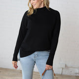 Paxtyn Oversized High Neck Sweater - Black - FINAL SALE