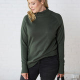 Paxtyn Oversized High Neck Sweater - Dark Green - FINAL SALE