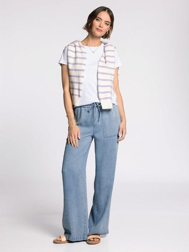 Pearla Pants - Blue Chambray