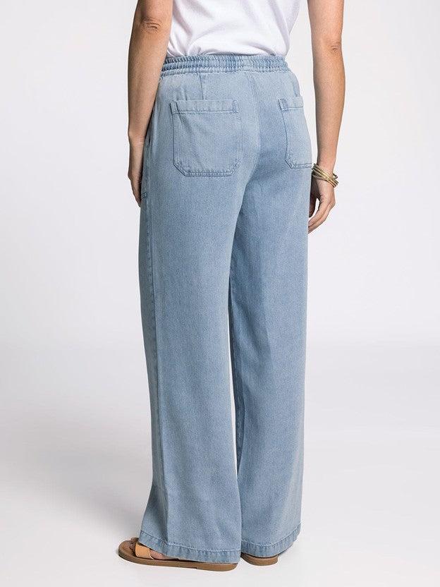 Pearla Pants - Blue Chambray
