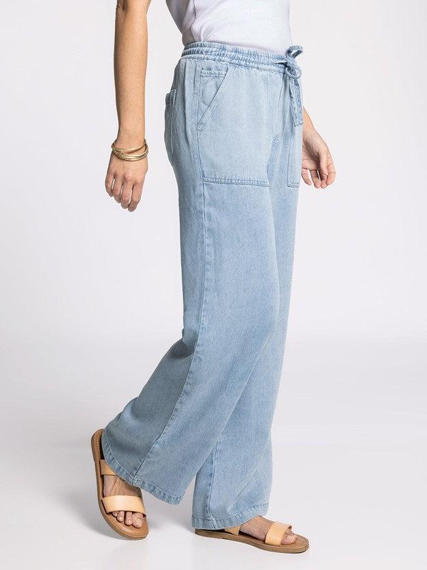 Pearla Pants - Blue Chambray FINAL SALE