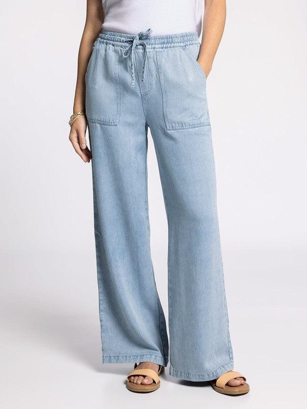 Pearla Pants - Blue Chambray