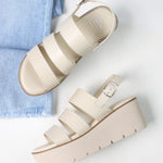 Pendulum Cream Platform Sandals by Chinese Laundry - Final Sale