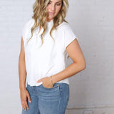 Perry Cap Sleeve Blouse - Off White