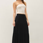 Petra Smocked Waist Tiered Maxi Skirt