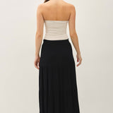 Petra Smocked Waist Tiered Maxi Skirt