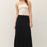 Petra Smocked Waist Tiered Maxi Skirt