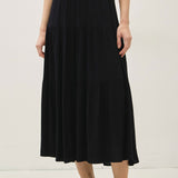 Petra Smocked Waist Tiered Maxi Skirt