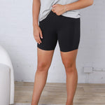 Peyton Nylon Butter 6" Biker Shorts - Black