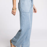 Pearla Pants - Blue Chambray