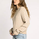 Ely Sweater - Taupe/Ivory