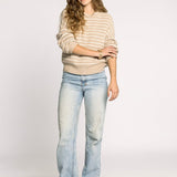 Ely Sweater - Taupe/Ivory