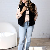 Piper Corduroy Puffer Vest - Black