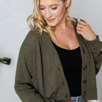 Piper Olive Button Up Cardigan