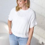 Piper Soft Short Sleeve Sweater Top