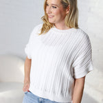 Piper Soft Short Sleeve Sweater Top