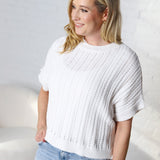 Piper Soft Short Sleeve Sweater Top