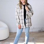 Plaid Trucker Jacket by Z Supply - Crystal Grey