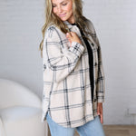 Plaid Trucker Jacket by Z Supply - Crystal Grey