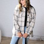 Plaid Trucker Jacket by Z Supply - Crystal Grey