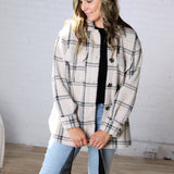 Plaid Trucker Jacket by Z Supply - Crystal Grey