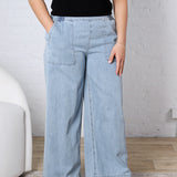 Preslie Wide Leg Denim Pants