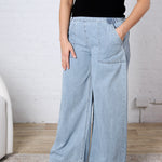 Preslie Wide Leg Denim Pants FINAL SALE