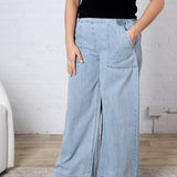 Preslie Wide Leg Denim Pants FINAL SALE