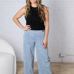 Preslie Wide Leg Denim Pants FINAL SALE