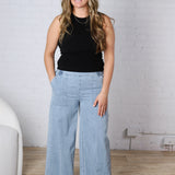 Preslie Wide Leg Denim Pants FINAL SALE