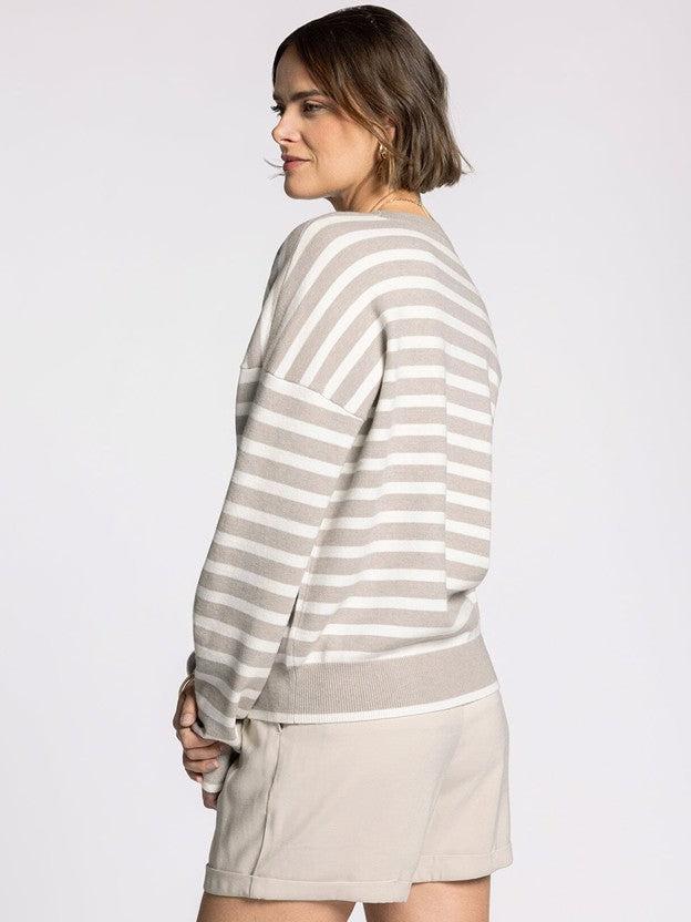 Preston Sweater - Ivory/Taupe