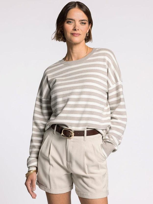 Preston Sweater - Ivory/Taupe