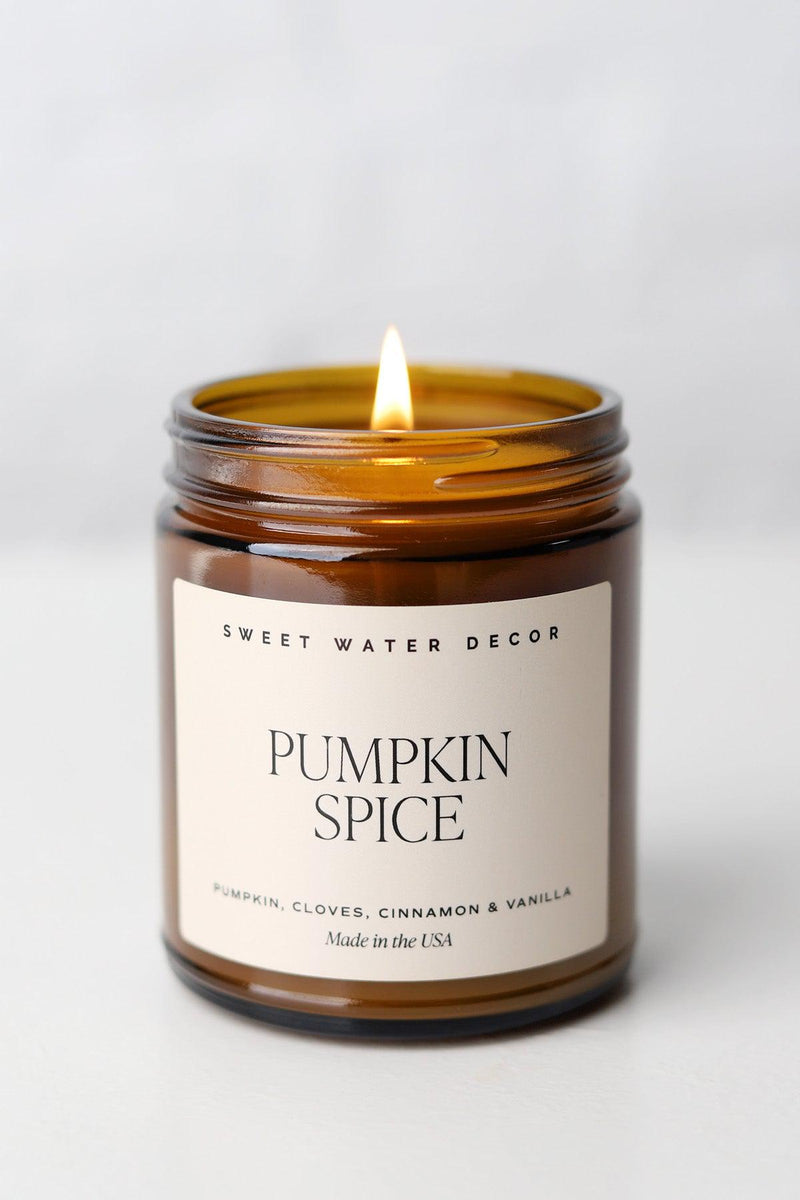 Pumpkin Spice 9 oz Soy Candle - Amber Jar