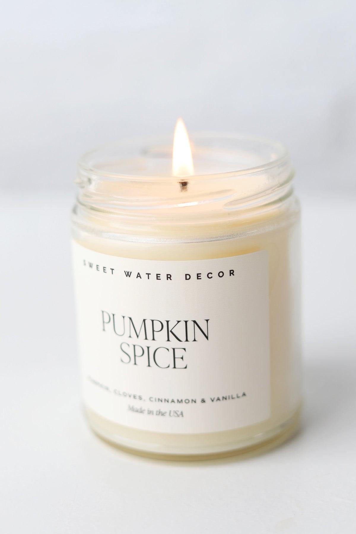 Pumpkin Spice 9 oz Soy Candle - Clear Jar