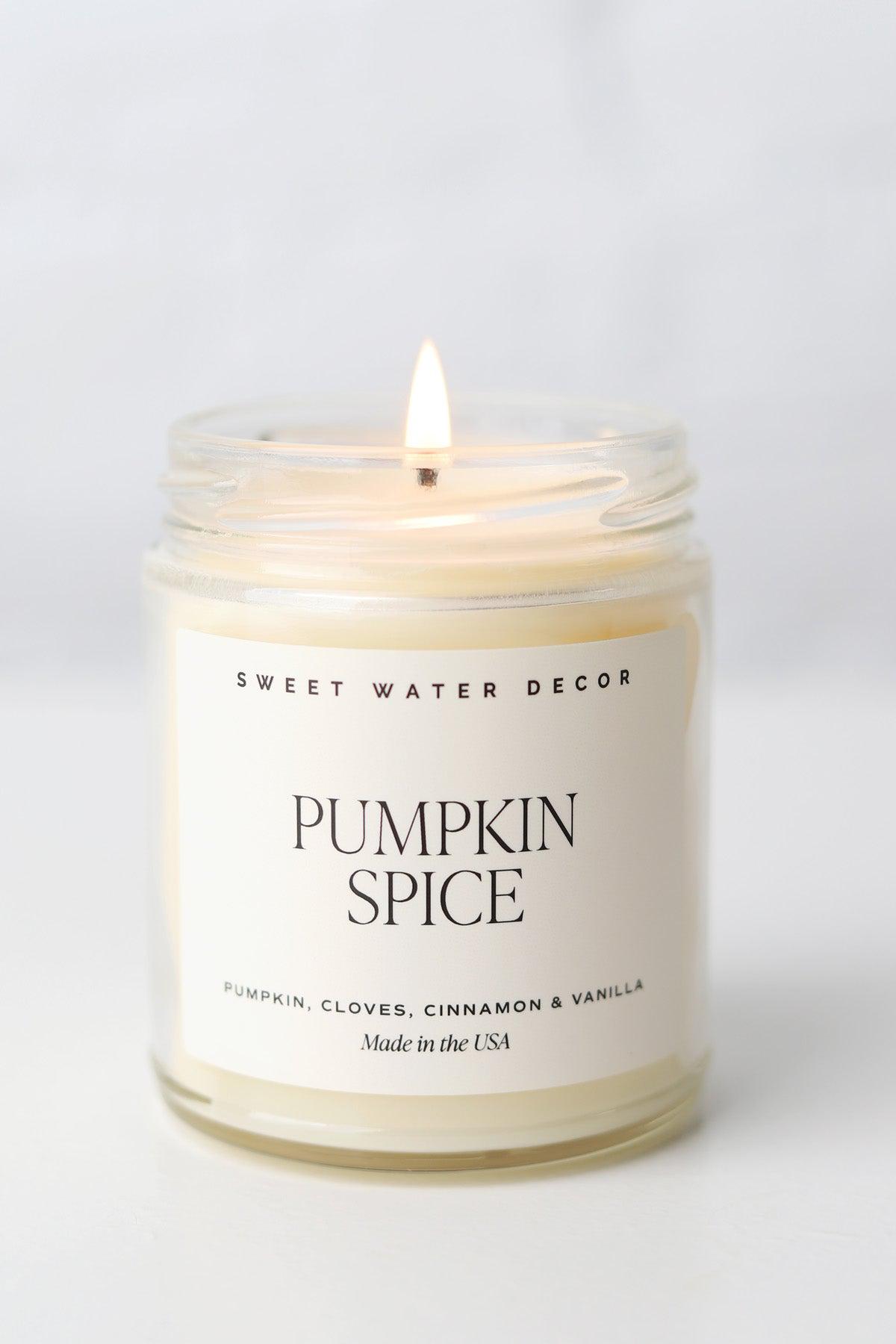 Pumpkin Spice 9 oz Soy Candle - Clear Jar